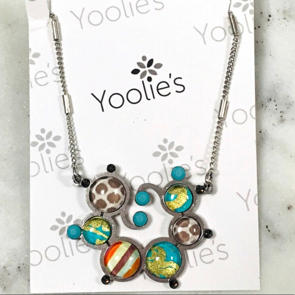 Yoolies Modern Boho Flower Necklace,Boutique